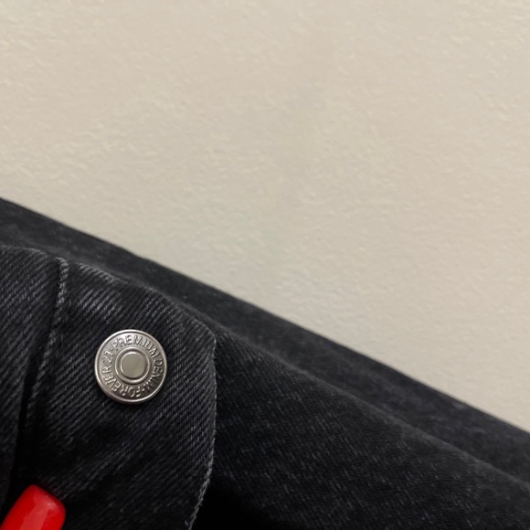 Vintage 90s Reversible Sherpa Denim Forever 21 Coat Jacket Grunge Casual Emo - Picture 10 of 10